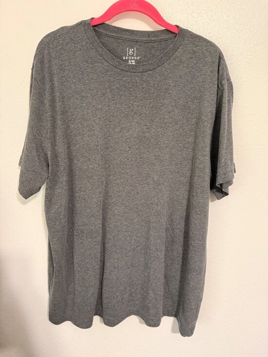 George Other - George Crewneck T-Shirt Gray S/S Basic Mens XL